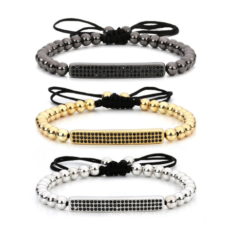 Luxury Bars Zircon Newn Anil Style Bracelets Men Woman