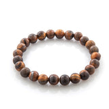 QIHE JEWELRY Tiger Eye Buddha Bracelets Natural Stone Lava Round Beads Elasticity Rope Men Women Bracelet Free Shipping