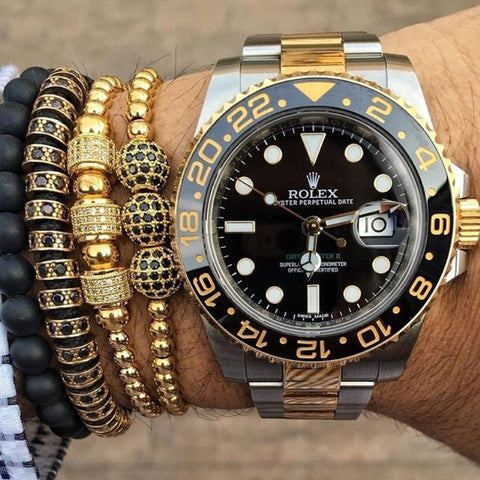 Mujer New Luxury Pave White CZ Round Mircro CZ Paved Connector Bracelets